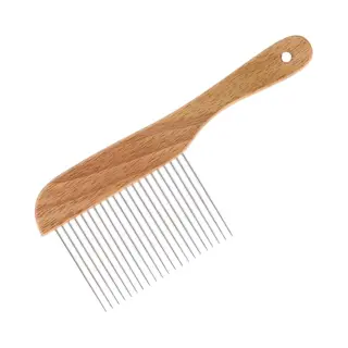 Groom Professional Wooden Dog Comb - X-Large Pins - Designed For Poodle Coats - Long Enough For All Coats - 6.5cm Pins - For General Or Professional