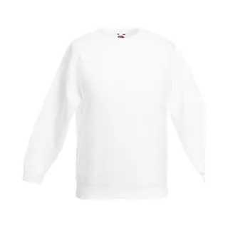 Fruit Of The Loom - Kinder Classic Set-In Sweater - Wit - 170-176