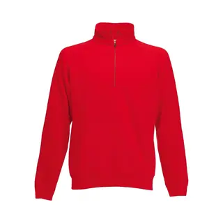 Fruit Of The Loom Herren Premium 70/30 Sweatshirt Mit Reißverschluss Am Kragen (2XL) (Rot)