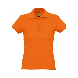 Sol'S Women's Passion Pique Short Sleeve Polo Shirt In Orange | Size, Large