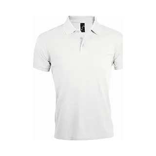 SOLs Mens Prime Pique Plain Kurzarm-Poloshirt (Weiß)