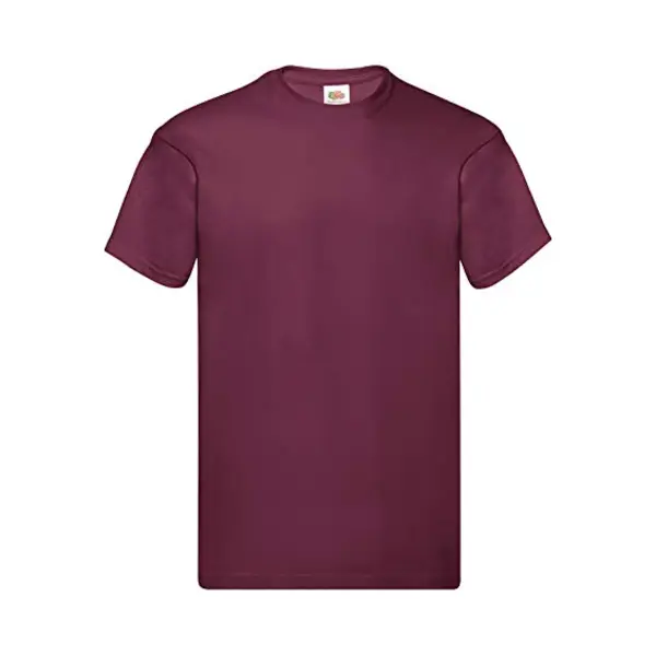 Fruit Of The Loom Men's Original T-Shirt In Burgundy | Size, Xl thumbnail
