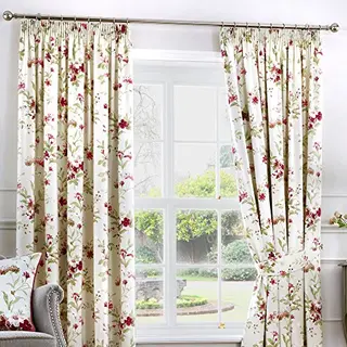 Fusion Jeannie Curtains, 168 X 229cm, Red