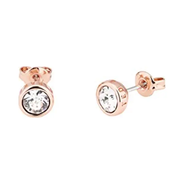 Ted Baker Sinaa Crystal Rose Gold Stud Earrings thumbnail