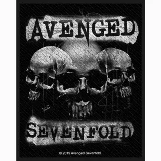 Rock Off Avenged Sevenfold - 3 Skulls Patch - Zwart