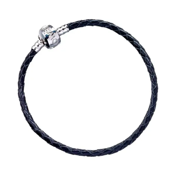 The Carat Shop Harry Potter Black Leather Bracelet For Slider Charms Small- HP0029-18 thumbnail
