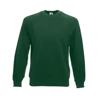 Fruit Of The Loom Unisex Raglan Mouwen Belcoro® Sweatshirt (Bottle Groen)