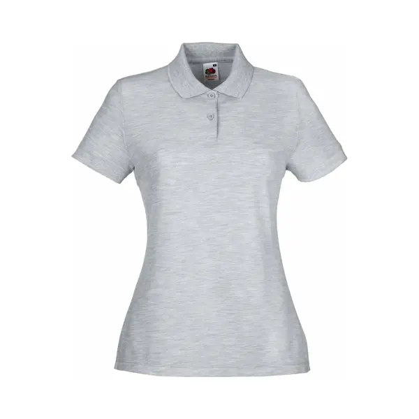 Fruit Of The Loom Womens Lady-Fit 65/35 Kurzarm-Poloshirt (Heather Grey) thumbnail