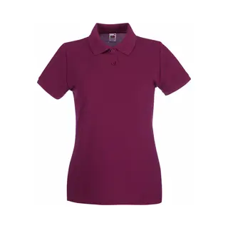Fruit Of The Loom Vrouwen Dames-Fit Premium Poloshirt Met Korte Mouwen (Bordeaux)