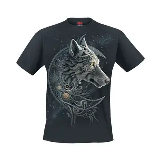 Spiral Celtic Wolf T-Shirt Black