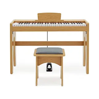 Gear4Music Keynote Junior Digital Piano & Hocker Eiche Hell