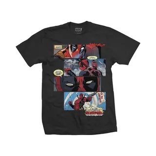 Marvel Deadpool Comic Strip T Shirt In Black