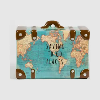 Craenen Rjb Stone Ltd Spaarpot Retro vintage world map