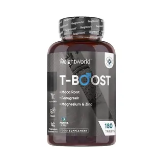 Weight World WeightWorld Natuurlijke Testosterone Booster Voor Mannen - Met Maca, Magnesium, Zink En Vitamine D3 - 180 Vegan Tabletten Voor 3 Maanden - Draagt Bij