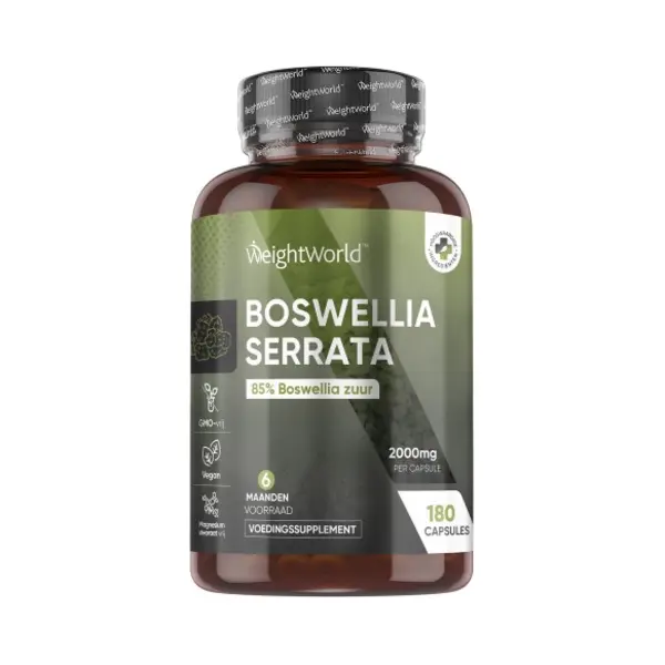 WeightWorld Weihrauchkapseln - 2000mg Boswellia Pulver Je Kapsel - 400mg Weihrauch Extrakt - 85% Boswelliasäuren - 180 Kapseln Für 6 Monate - Indischer thumbnail