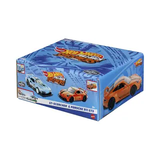 Hot Wheels Pull-Back Speeders Ct-Scorcher & Porsche 911 GT3