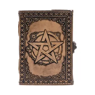 AWGifts Boutique Trukado - Pentagram Esoterisch Leren Notitieboek - (lxbxd) Ca. 17, 5cm X 12, 5cm X 3cm - Pentacle Notitieboek