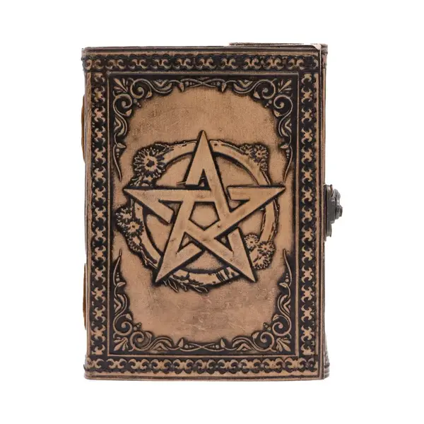 AWGifts Boutique Trukado - Pentagram Esoterisch Leren Notitieboek - (lxbxd) Ca. 17, 5cm X 12, 5cm X 3cm - Pentacle Notitieboek thumbnail
