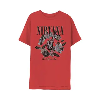 Rock Off Nirvana - Heart Shape Box - T-Shirt Red - Cotton - Size M - Officially Licensed Merch