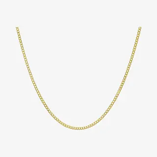 T.H.Baker 9ct Yellow Gold 16 Inch Flat Curb Chain UFC70 16~ | Size, 20 Inches