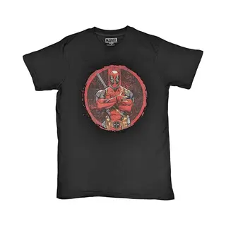 Rock Off Marvel Comics - Deadpool Arms Crossed - T-Shirt Black - Cotton - Size M - Officially Licensed Merch