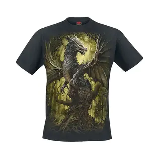 Spiral Oak Dragon T-Shirt Schwarz In M