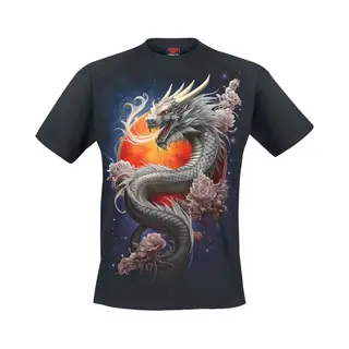 Spiral Sun Dragon T-Shirt Black