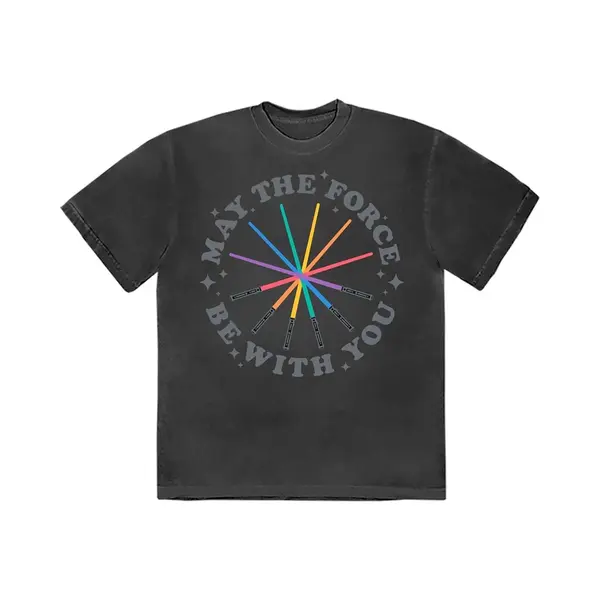 Disney Star Wars - Rainbow Sabers Heren T-shirt - Xl - Zwart thumbnail