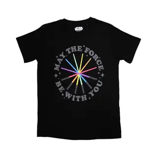 Disney Star Wars - Rainbow Sabers Heren T-shirt - 2XL - Zwart