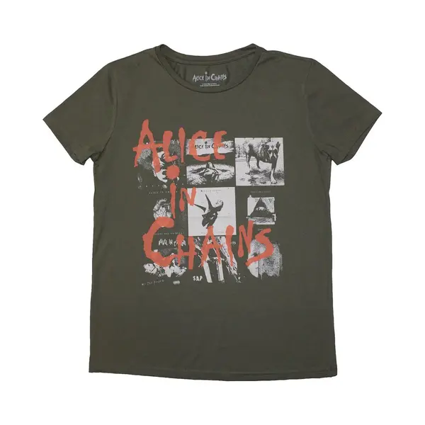 Rock Off Alice In Chains - Albums Montage Dames T-shirt - L - Groen thumbnail