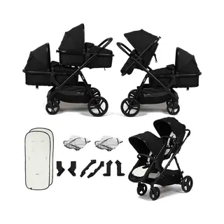 Puggle Memphis 2-in-1 Duo With Adaptors & Rain Covers - Midnight Black
