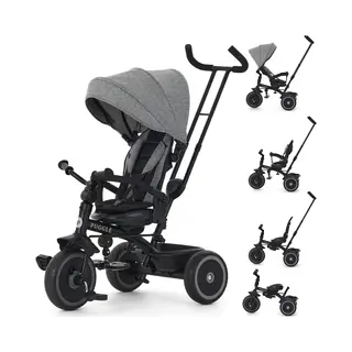 Puggle Easy Twist 6-in-1 Folding Trike With Parent Handle - Melange Grey (9 Months - 5 Years)
