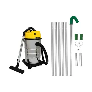 Monstershop Gutter Vacuum Poles & 30L Wet & Dry Vacuum In Silver