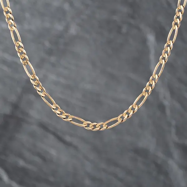 Pre-Owned 9ct Yellow Gold 18 Inch Figaro Chain 41161749 thumbnail