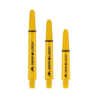 Mission Darts S1079 GripLock Durable Nylon Shafts | Medium Dart Stems | Yellow