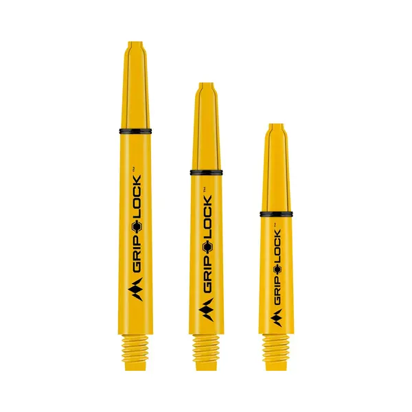Mission Darts S1079 GripLock Durable Nylon Shafts | Medium Dart Stems | Yellow thumbnail