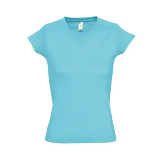 Sol'S Women's Moon V Neck Short Sleeve T-Shirt In Bright Blue | Size, 3XL