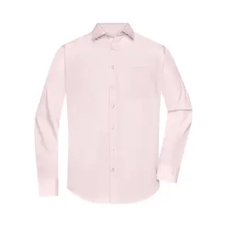 James & Nicholson James And Nicholson Heren Longsleeve Poplin Shirt (Lichtroze)