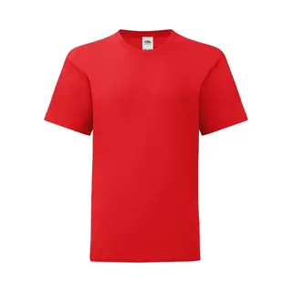 Fruit Of The Loom Iconisch T-shirt Kinderen / Kinder (Rood)