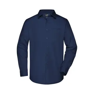 James & Nicholson James And Nicholson Heren Longsleeve Poplin Shirt (Marine)