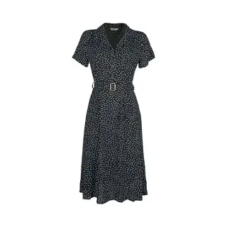 Banned Retro Black Spot Dress Midi Dress Black White
