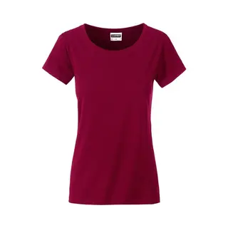 James & Nicholson James And Nicholson Dames/dames Basic Organic Katoenen T-Shirt (Wijn)