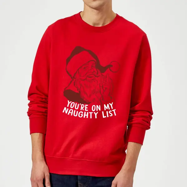 The Christmas Collection You're On My Naughty List Sweatshirt - Red - Xl - Red thumbnail