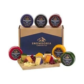 Snowdonia Cheese Company | Premium Deli Gift Box | 6 Luxury Welsh Cheeses | Black Bomber Cheddar Cheese And More