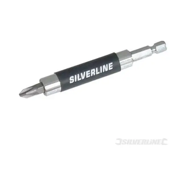 Silverline 704401 Magnetischer Bithalter Mit Schraubenhalter 80 Mm, 1/4-Zoll-Sechskant thumbnail