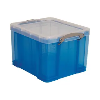 Really Useful Opbergbox Ru 35ltr 480x390x310 Mm Transp Blauw | Krimp A 1 Stuk