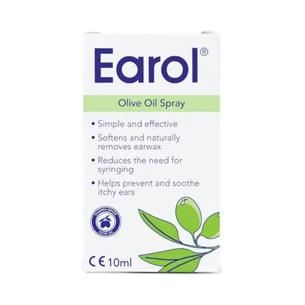 Earol Olive Oil Ear Wax Removal Spray, Clinically Proven, Reduces Need For Syringing, Metered Dose, 1 Pack Of 10ml Oil Spray Bottle thumbnail