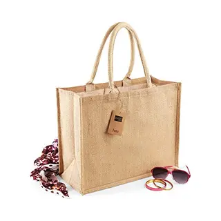 Westford Mill Classic Jute Shopper, Natural, 42 X 33 X 19 Cm