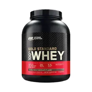Optimum Nutrition Gold Standard 100% Whey, Eiwitpoeder, Dubbele Smaak, Rijke Chocolade, 465 G, 15 Blikjes