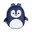 Pinguïn blauw - kinderrugzak